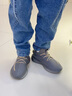 暇步士（Hush Puppies）童鞋新款兒童椰子鞋男童春秋戶(hù)外網(wǎng)面透氣軟底輕便跑步休閑運動(dòng)鞋 HP4243灰色款 38 曬單實(shí)拍圖