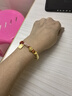 周六福（ZLF）  黃金手鐲女款足金3D硬金花朵紅繩手鐲桃花簽 定價(jià) 5.92g 曬單實(shí)拍圖
