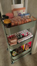 宜家（IKEA）拉斯克家居小推車(chē)三層置物架移動(dòng)茶水桌客廳咖啡桌廚房?jì)ξ锸占{架 【升級款】灰綠色大號 35*45*77cm 曬單實(shí)拍圖