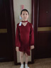 勤度拉丁舞服裝女童秋冬新款兒童舞蹈流蘇練功表演長(cháng)袖套裝 黑色流蘇連衣.裙 170 曬單實(shí)拍圖