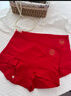 美·雅·挺本命年馬年內褲女純棉中高腰純棉襠包臀不夾無(wú)痕紅色結婚平角短褲 「大紅」好運+平安 2XL （適合125-145斤） 曬單實(shí)拍圖