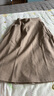 優(yōu)衣庫女裝絨面針織喇叭中裙/半身裙裙子481434 31 米色 S /155/64A 曬單實(shí)拍圖