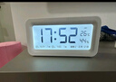 得力（deli）充電款電子智能鬧鐘背光大鬧鈴家用學(xué)生多功能溫濕度計大屏床頭鐘 開(kāi)學(xué)升學(xué)季必備 白 LE103A 曬單實(shí)拍圖