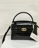 CHARLES&KEITH鱷魚(yú)紋凱莉包手提斜挎婚包包女包生日禮物CK2-50270880-1 Black黑色 S 曬單實(shí)拍圖