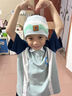 KKN兒童保暖羊毛帽美利奴針織戶(hù)外滑雪跑步運動(dòng)防風(fēng)寒護耳包頭秋冬季 雙層羊毛~格調灰 (建議2~8歲） 曬單實(shí)拍圖
