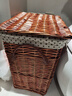 金柳 臟衣籃簍收納筐藤編有蓋儲物收納 棕磨光 大號 曬單實(shí)拍圖