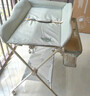 babycare尿布臺多功能可折疊新生兒護理臺撫觸洗澡便攜嬰兒床-溫特綠 曬單實(shí)拍圖