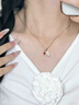 心言心語(yǔ)鉆石項鏈女兔子與胡蘿卜吊墜甜美可愛(ài)玫瑰金色送女禮物七夕情人節 曬單實(shí)拍圖