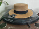 ALBINELE復古美式平頂男士平沿小草編帽女英倫風(fēng)爵士帽子遮陽(yáng)防曬帽沙灘帽 復古咖 M/53-56CM/可調節 L/56-60CM/可調節 曬單實(shí)拍圖