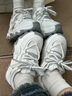 波爾諦奇（BOERDIQI）女時(shí)尚潮流厚底增高老爹鞋舒適百搭休閑鞋 米灰色 36 曬單實(shí)拍圖