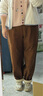 紫涵（ZIHAN）紫涵高腰抽繩哈倫褲冬季寬松顯瘦保暖休閑褲子蘿卜褲 暖冬橘 XL 曬單實(shí)拍圖