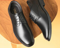 北沐晨特大號皮鞋男士48號系帶尖頭特大碼正裝鞋男加肥加大碼商務(wù)上班男鞋50碼軟皮婚鞋 黑色2 45 曬單實(shí)拍圖