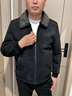 老爺車(chē)（LAOYECHE）中年爸爸裝雪尼爾夾克男士毛呢外套冬季新款加絨加厚保暖老人衣服 曬單實(shí)拍圖