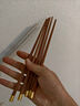 京東京造 紅檀木筷子 天然原木筷家用實(shí)木高檔餐具套裝【0漆0蠟】10雙裝 曬單實(shí)拍圖