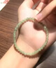中國黃金（CHINA GOLD）和田碧玉手串女款小米珠手鏈散珠串珠情情人節生日禮物送女朋友 【甄選級】4mm菠菜綠和田碧玉手串【品牌禮盒】 曬單實(shí)拍圖
