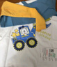 巴布豆兒童長(cháng)袖t恤寶寶衣服春秋季新款男童打底衫純棉舒適女童時(shí)尚拼色 黃藍 挖掘機巴布藍綠 110 曬單實(shí)拍圖