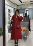 春乏今年流行雙面絨毛呢大衣女秋冬中長(cháng)款氣質(zhì)名媛復古小個(gè)子呢子大衣 紅色雙面尼版 S 建議105斤-115斤 曬單實(shí)拍圖