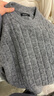 gxgjeans男裝 多色不規則紋理設計圓領(lǐng)毛衣針織衫線(xiàn)衫 25冬新品 灰色 M (170) 曬單實(shí)拍圖