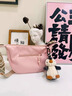 年多多撿漏休閑尼龍布包包女2025夏季輕便斜挎餃子包百搭小眾單肩通勤包 白拼黑【厚寬帶】 曬單實(shí)拍圖