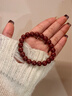 LAOLATU原礦朱砂手串男女士高檔朱砂原石本命年高純度龍年辰砂手鏈禮物 【收藏級朱砂手串】男女款10mm 曬單實(shí)拍圖