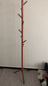 樹浩實(shí)木衣帽架家用門口玄關(guān)掛衣架客廳衣服置物架加粗立式落地掛包桿 【特價(jià)松木款】胡桃色-8掛鉤 曬單實(shí)拍圖