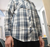 MMOPTOP日系復古長(cháng)袖格子襯衫男士秋冬季潮流寬松休閑襯衣2209黑色2XL 曬單實(shí)拍圖