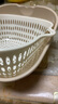 雙層洗菜盆瀝水籃水果盤(pán)吐骨碟客廳家用廚房洗水果籃子 圓角中號灰白【瀝水網(wǎng)加盆】 曬單實(shí)拍圖