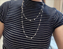 雙層滿(mǎn)天星超長(cháng)珍珠項鏈女小眾高級搭配秋冬毛衣鏈不掉色疊戴配飾 滿(mǎn)天星超長(cháng)珍珠項鏈/120cm 曬單實(shí)拍圖