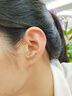 黛若鉑金耳釘豆豆養耳洞耳環(huán)耳棒迷你耳骨釘女實(shí)心小耳環(huán)豆豆珠高級感 【單只】小號鉑金耳釘(約0.18g) 曬單實(shí)拍圖