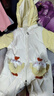 G.DUCKKIDS小黃鴨新生嬰兒羽絨服連體衣冬季男寶寶衣服冬裝幼兒白鴨絨外出服 明黃色 80 7-11月(建議寶寶75-85cm) 曬單實(shí)拍圖