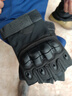 半指戰術(shù)手套男特種防割防滑戰術(shù)防護秋冬戶(hù)外軟殼手套迷彩訓練女 黑色 XL碼 曬單實(shí)拍圖