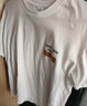 POUM簡(jiǎn)約短袖T恤男夏季男生寬松薄款衣服潮牌潮流體恤帥氣百搭 MSL-C338白色 L 【建議120-135斤】 曬單實(shí)拍圖