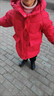 G.DUCKKIDS小黃鴨女童羽絨服免洗易打理4-14歲中長(cháng)款中大兒童小女孩紅色加厚 紅色 140 曬單實(shí)拍圖