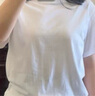 立蒙（LIMENG）男女裝素色180g全棉短袖t恤圓領(lǐng)寬松體恤打底衫 白色 M 曬單實(shí)拍圖