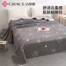 潔麗雅（Grace）床單單件 雙人床單 四季親膚床上用品 迪安娜灰色2.3*2.5M 曬單實(shí)拍圖