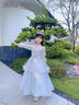 思妙星女童晚禮服輕奢小眾高端生日花童女孩公主裙兒童主持人鋼琴演出服 灰色長款 110 曬單實(shí)拍圖