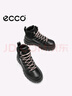 愛步（ECCO）休閑鞋女 女士高幫厚底增高牛皮休閑鞋 蹤跡220703 HL 黑色22070351052 38 曬單實拍圖