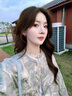妍莉芬（yanlifen）新中式富家千金穿搭衣服休閑套裝女裝2025年秋季新款國風(fēng)外套褲子 灰色外套+褲子套裝 L 【建議100-120斤】 曬單實(shí)拍圖