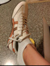 Onitsuka Tiger鬼塚虎MACHU RACER秋冬男女同款復古運動(dòng)休閑鞋 白色/橙色 39 曬單實(shí)拍圖