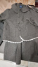 紫涵（ZIHAN）紫涵灰格羊毛翻領(lǐng)蝴蝶結短外套a字百褶裙兩件套裝女2025冬季新款 灰格 M 曬單實(shí)拍圖