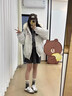 鏡莎棉服女大毛領(lǐng)2025年新款冬季羽棉襖絨服女加厚保暖棉襖女學(xué)生外套 白灰色 均碼 可以備注碼數 曬單實(shí)拍圖