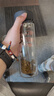 富光 男女士雙層玻璃杯 水杯 支持團購定制 304杯子泡茶杯400ML黑 曬單實(shí)拍圖