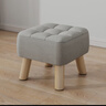 蔓斯菲爾小凳子家用矮凳布藝矮凳子擱腳凳軟包實(shí)木腿小孩坐墩客廳沙發(fā)凳 特價(jià)-灰色26cm高可拆洗+實(shí)木框架 透氣面料 實(shí)木凳腿 曬單實(shí)拍圖
