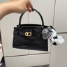 CHARLES&KEITH鱷魚(yú)紋凱莉包手提斜挎婚包包女包生日禮物CK2-50270880-1 Black黑色 S 曬單實(shí)拍圖