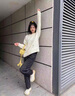 鳳蝶兒秋季針織衫女裝2025秋冬季新款日系可愛(ài)毛衣女學(xué)生針織外套上衣女 白色溫柔加厚針織衫 均碼 曬單實(shí)拍圖