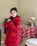 G.DUCKKIDS小黃鴨童裝兒童羽絨服中長款 23新款男孩中大童冬季加厚女大童羽 酒紅色 140 cm 曬單實(shí)拍圖