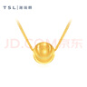 謝瑞麟（TSL）18K金項鏈女時(shí)尚貓眼珠K黃鎖骨套鏈送女友BE538 K金項鏈 曬單實(shí)拍圖