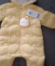 巴拉巴拉童裝嬰兒連體衣輕薄羽絨服寶寶衣服2025冬裝抱衣爬服男童女童萌趣 黃色雪人-白鴨絨 73 cm-充絨量37g 曬單實(shí)拍圖