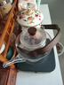 泥也煮茶壺電陶爐玻璃燒水壺煮茶器套裝整體茶具蒸煮一體高檔辦公套裝 曬單實(shí)拍圖