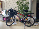 ACRUNU自行車(chē)快拆車(chē)筐車(chē)籃子山地車(chē)寵物車(chē)簍防水前筐折疊掛籃單車(chē)裝備 【車(chē)頭底座】黑色-鋁手提-帶扣包 曬單實(shí)拍圖